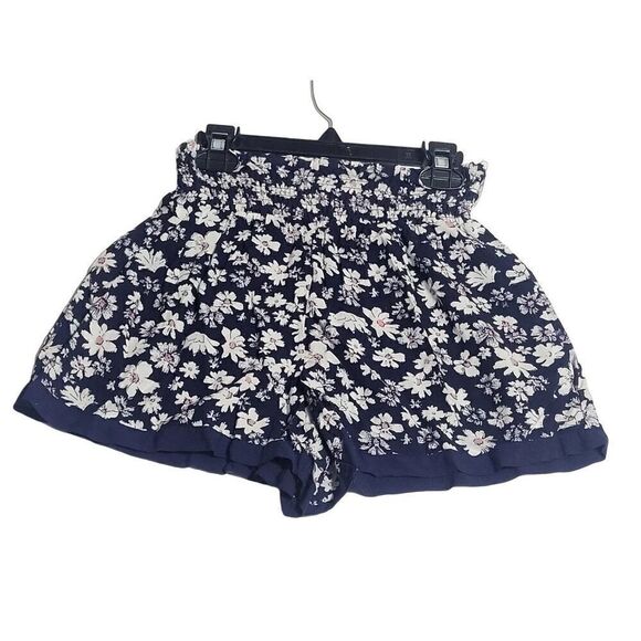 Cotton On Elastic Waistband Navy Blue Floral Print Shorts Size Small NEW - Picture 1 of 11